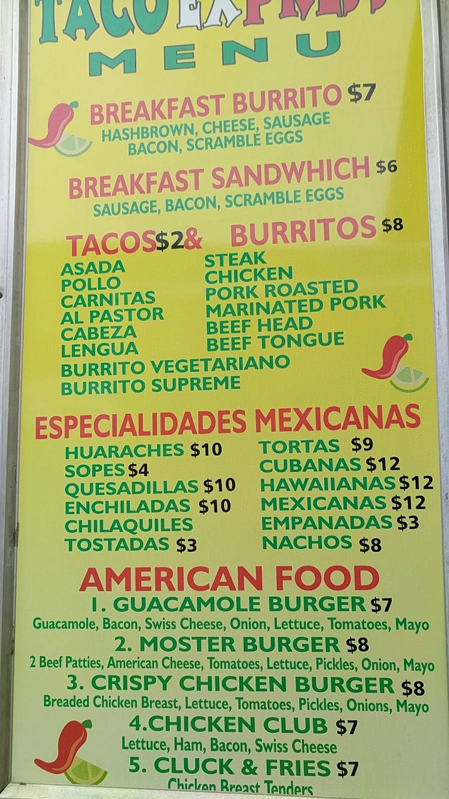 Taco Express | restaurant | 3518 SW Multnomah Blvd, Portland, OR 97219, USA | 5039603646 OR +1 503-960-3646