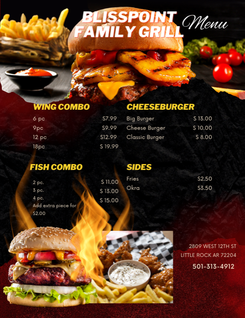 Blisspoint Family Grill | restaurant | 2809 W 12th St, Little Rock, AR 72204, USA | 5013134912 OR +1 501-313-4912