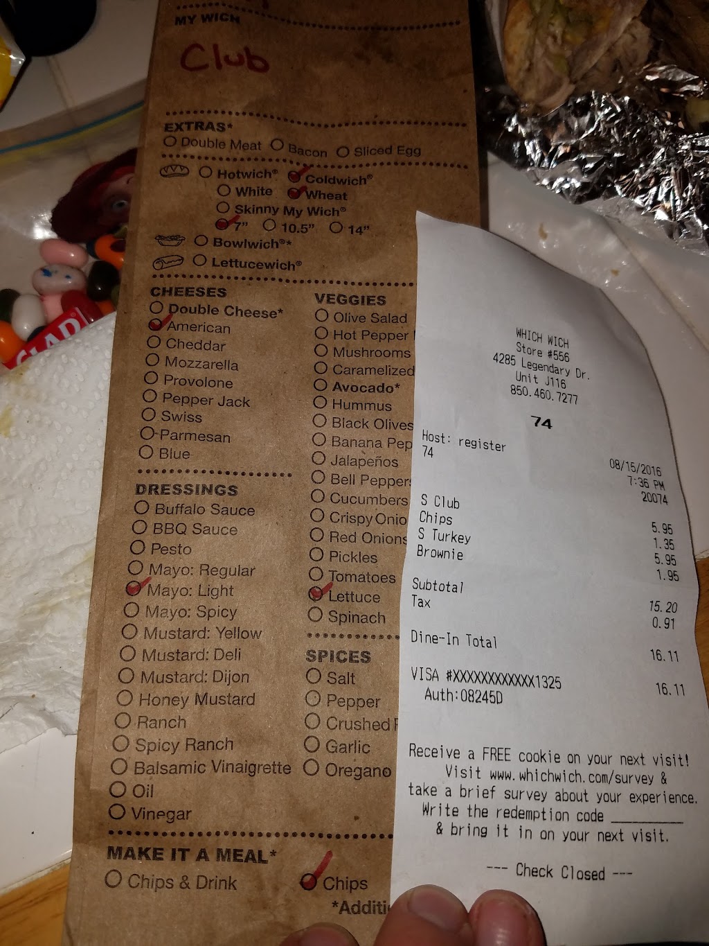 Which Wich Superior Sandwiches | restaurant | 4285 Legendary Dr j116, Destin, FL 32541, USA | 8504607277 OR +1 850-460-7277