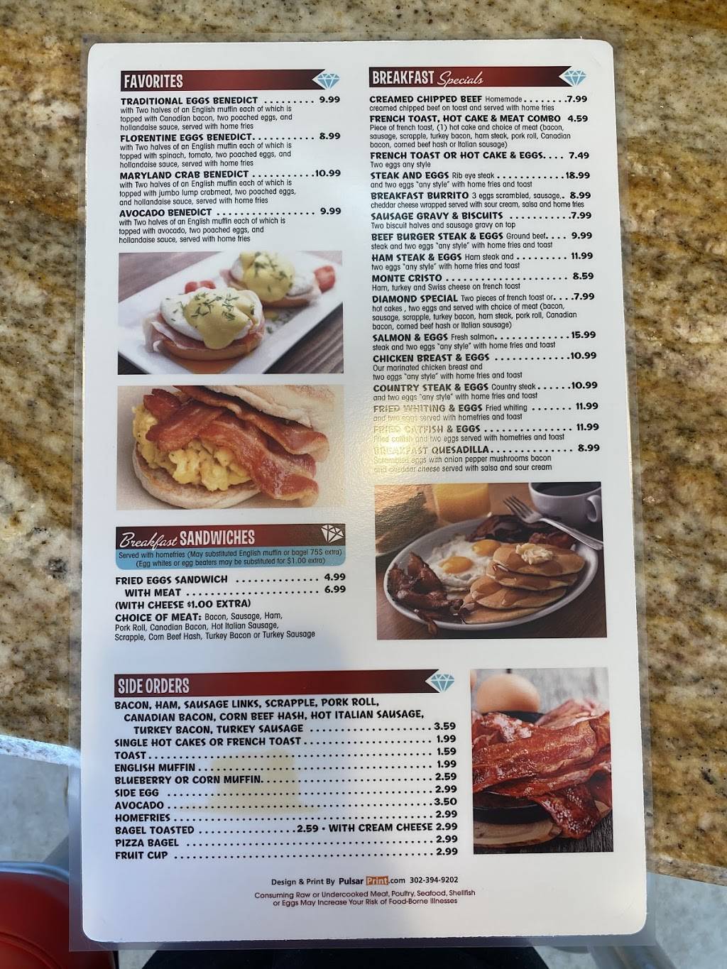 Diamond Grill | restaurant | 534 Salem Quinton Rd, Salem, NJ 08079, USA | 8562792375 OR +1 856-279-2375