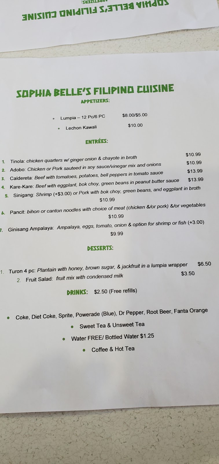 Sophia Belles Filipino Cuisine | restaurant | 4238 W Fairfield Dr, Pensacola, FL 32505, USA | 8503325332 OR +1 850-332-5332