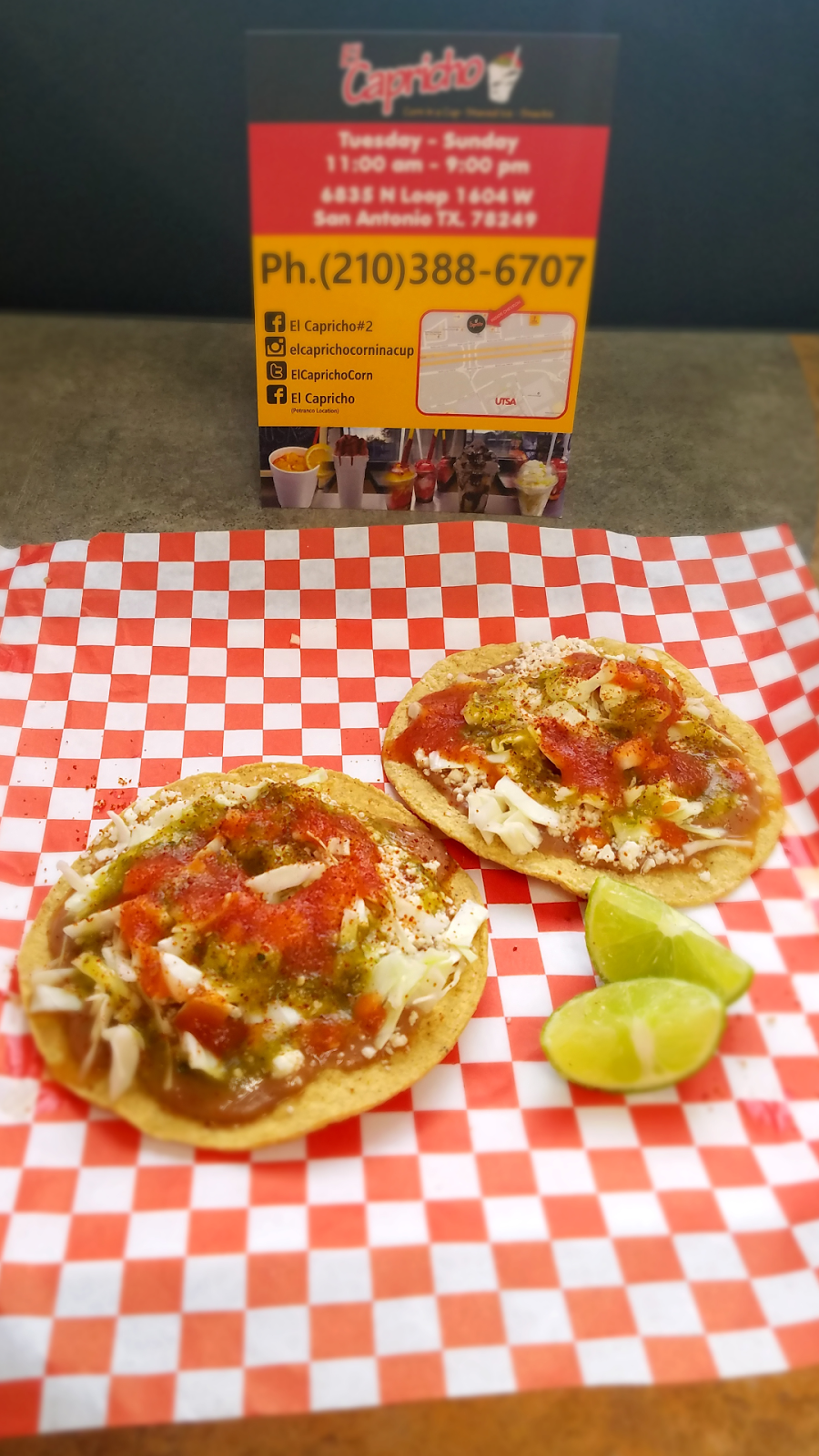 El Capricho #2 | meal takeaway | 6835 N Loop 1604 E, San Antonio, TX 78249, USA | 2103886707 OR +1 210-388-6707