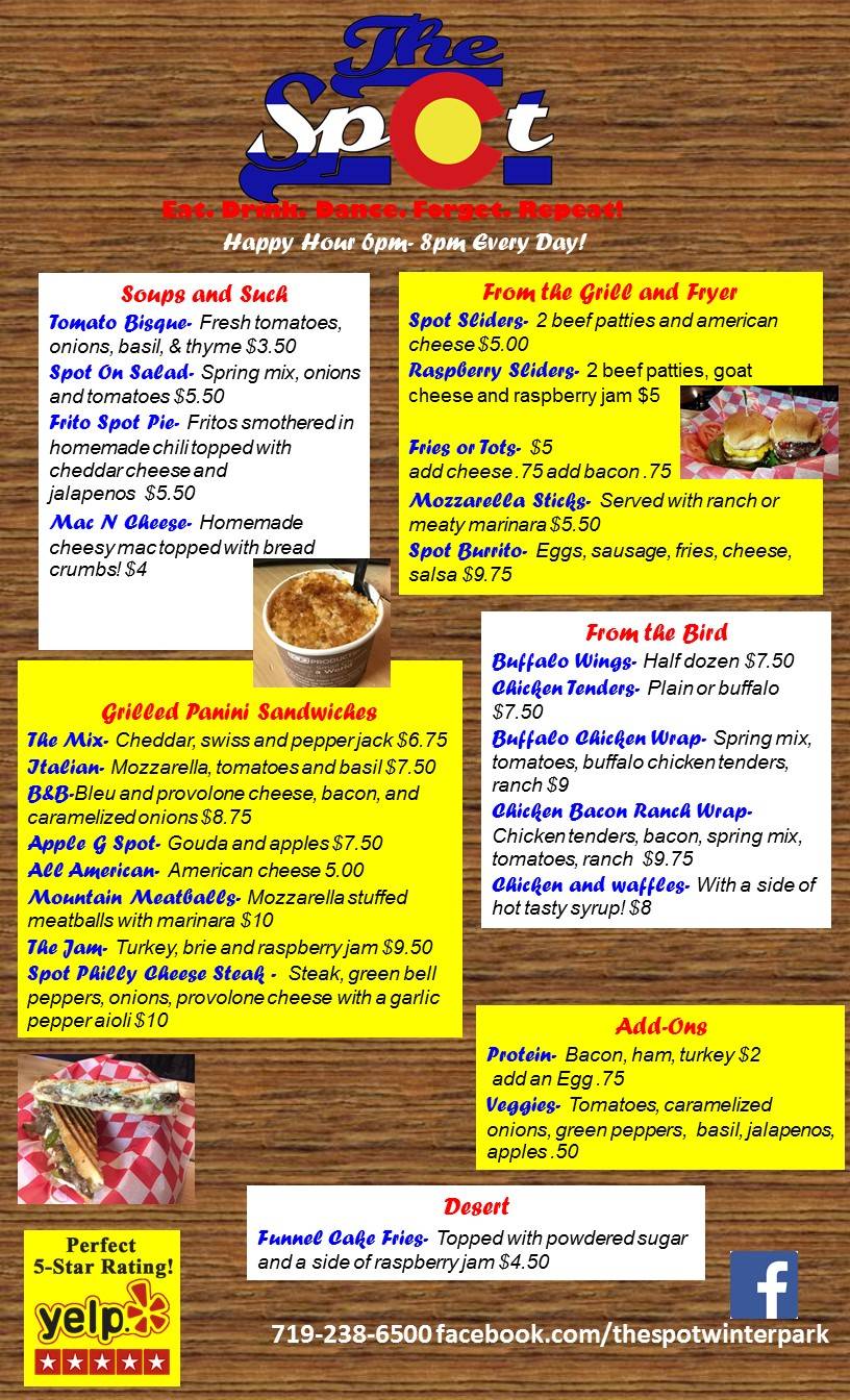The Spot Grill | restaurant | 78415 US-40, Winter Park, CO 80482, USA | 9703637521 OR +1 970-363-7521