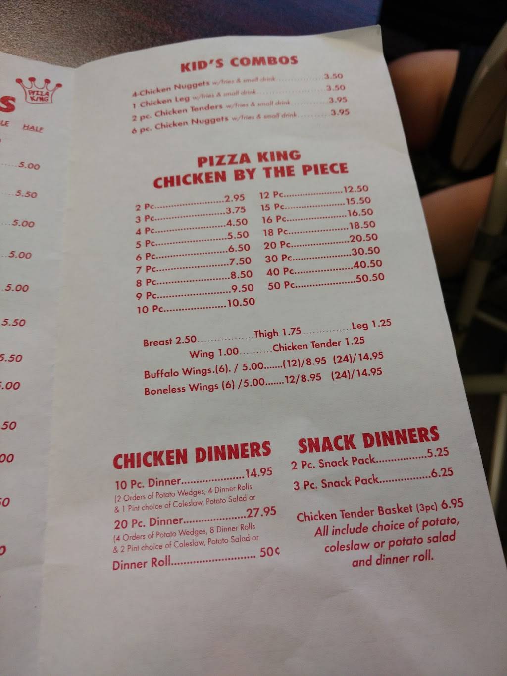 Pizza King | restaurant | 103 S Heaton St, Knox, IN 46534, USA | 5747722485 OR +1 574-772-2485