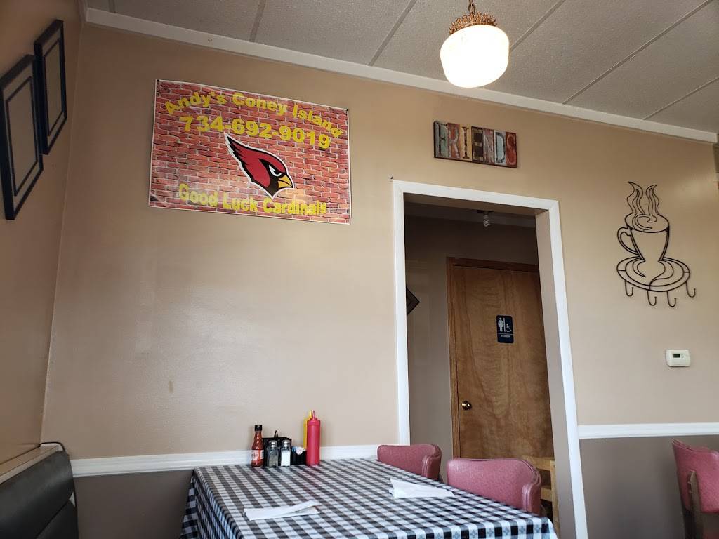 Andys Coney Island | restaurant | 19458 Van Horn Rd, Woodhaven, MI 48183, USA | 7346929019 OR +1 734-692-9019