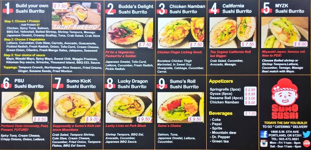 Sumo Sushi PSU | restaurant | 1898 SW 10th Ave, Portland, OR 97201, USA | 5034733691 OR +1 503-473-3691