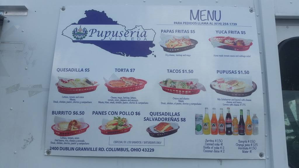 Pupuseria Villeda | restaurant | 2400 E Dublin Granville Rd, Columbus, OH 43229, USA | 6142541739 OR +1 614-254-1739