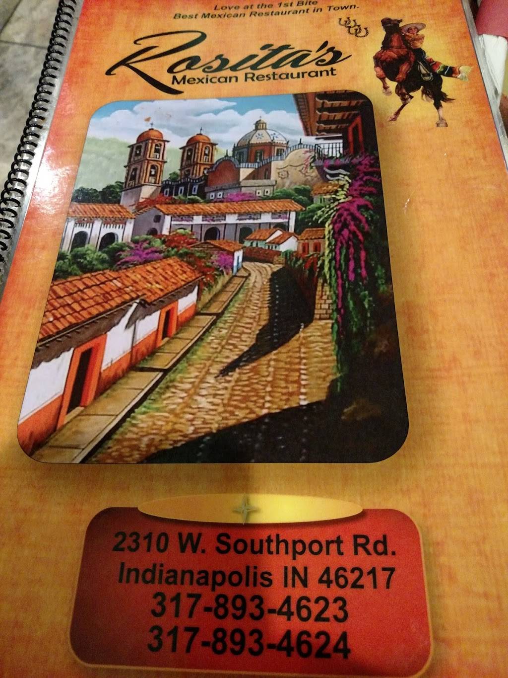 Rositas Mexican Restaurant | restaurant | 2310 W Southport Rd, Indianapolis, IN 46217, USA | 3178934623 OR +1 317-893-4623