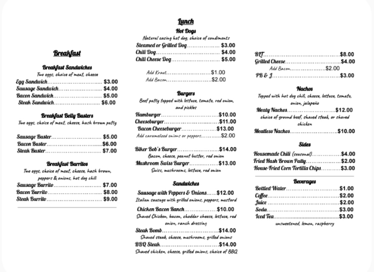 Biker Bobs Burgers and Dogs | restaurant | South Parking Lot, 580 Canal St, Brattleboro, VT 05301, USA | 8022467892 OR +1 802-246-7892