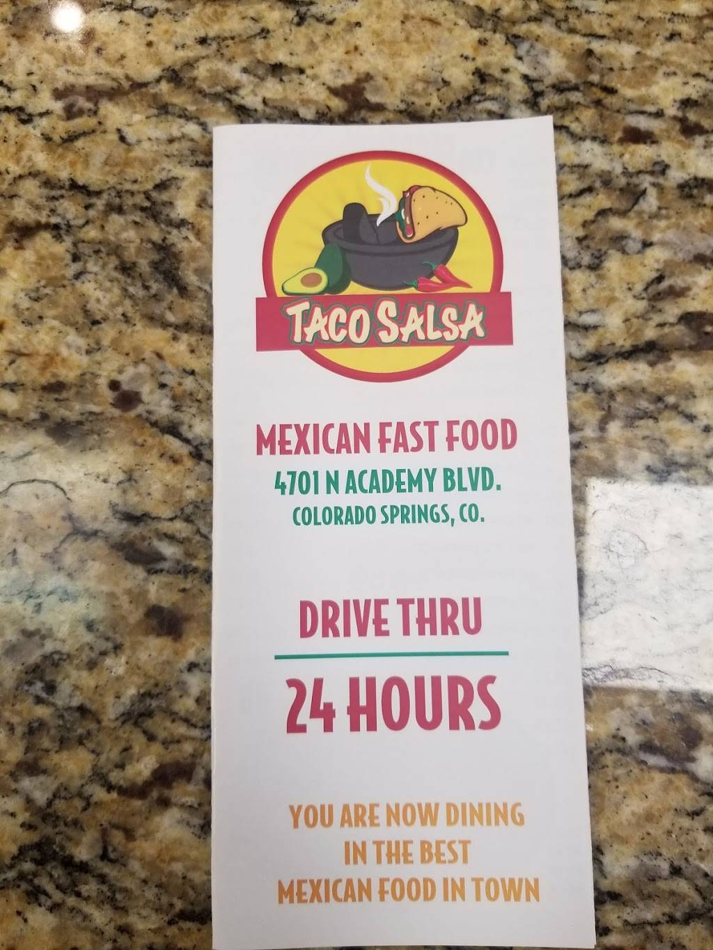 Taco Salsa | restaurant | 4701 N Academy Blvd, Colorado Springs, CO 80918, USA | 7193449150 OR +1 719-344-9150