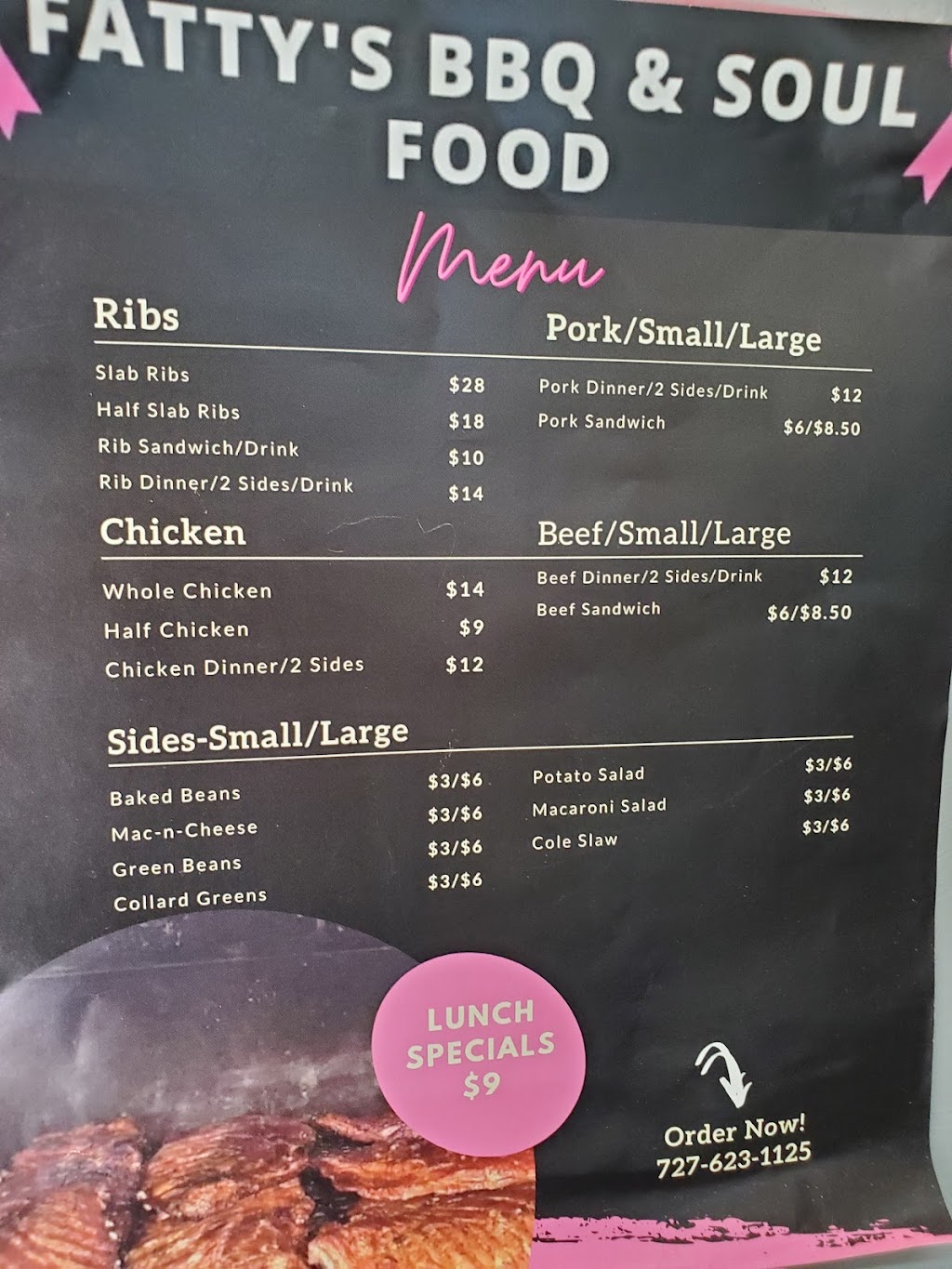Fattys BBQ & Soul Food | restaurant | 846 49th St S, Gulfport, FL 33707, USA | 7276231125 OR +1 727-623-1125