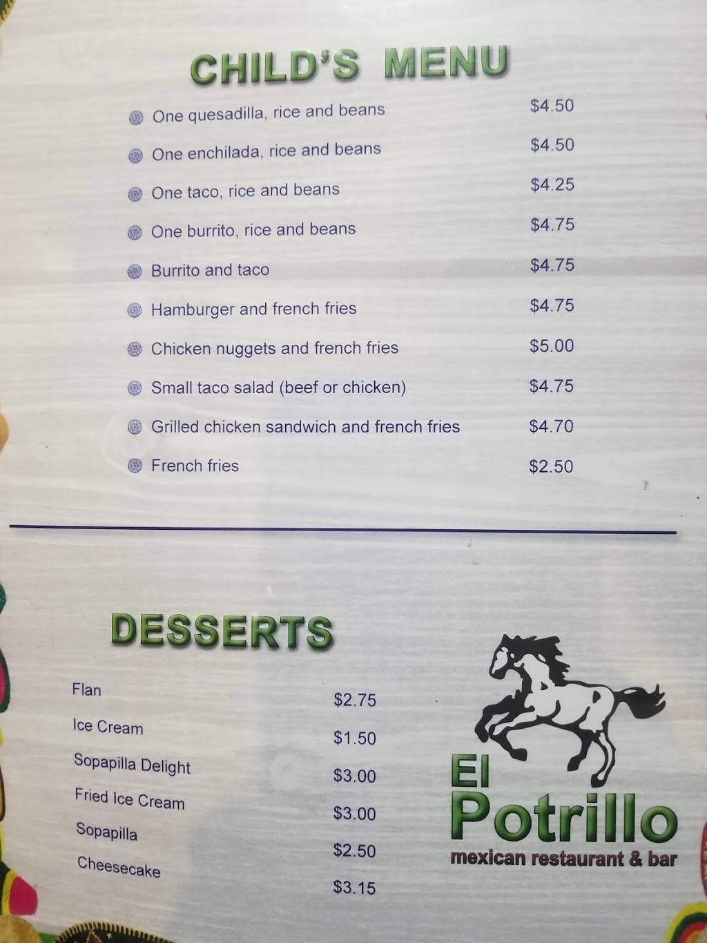 El Potrillo | restaurant | 821 W Main St, Lyons, KS 67554, USA | 6202573000 OR +1 620-257-3000