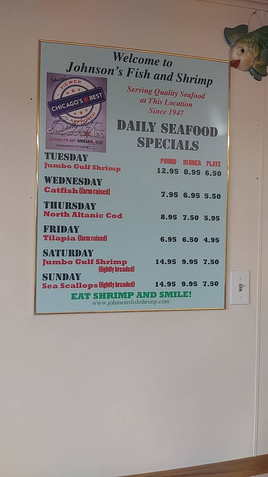 Johnsons Fish & Shrimp | restaurant | 2619 Central Ave, Lake Station, IN 46405, USA | 2199621956 OR +1 219-962-1956