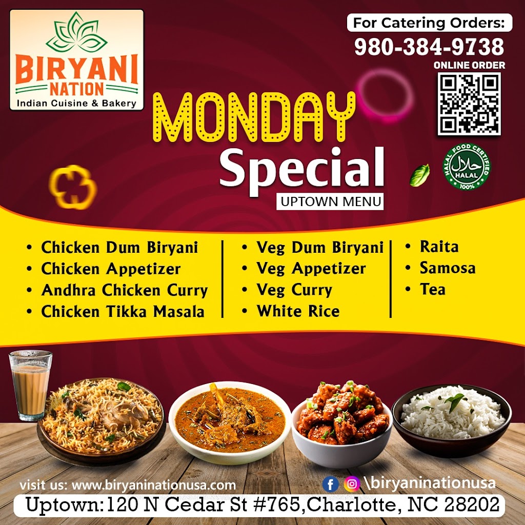 Biryani Nation Express | restaurant | 120 N Cedar St #765, Charlotte, NC 28202, USA | 9803849738 OR +1 980-384-9738