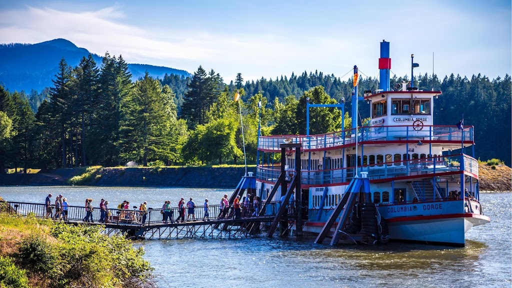 Columbia Gorge Sternwheeler | restaurant | 299 NW Portage Rd, Cascade Locks, OR 97014, USA | 5032243900 OR +1 503-224-3900
