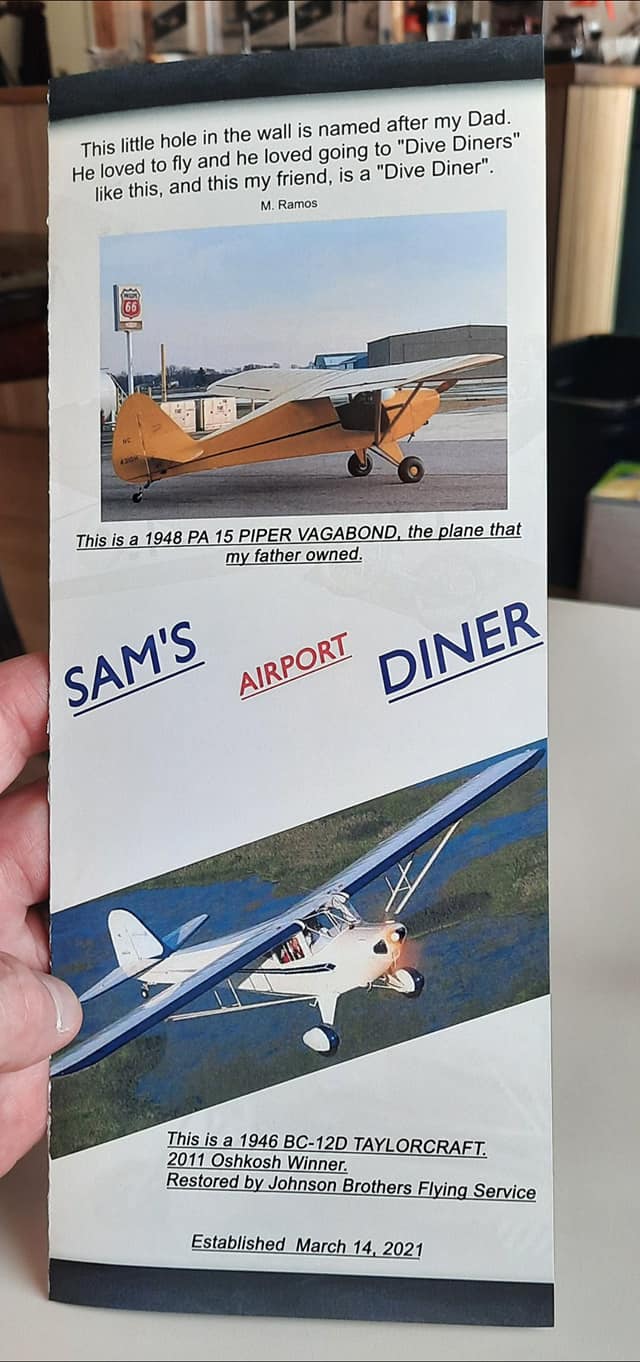 Sams Airport Diner | restaurant | E2513 Co Rd JJ, Spring Green, WI 53588, USA | 6084595236 OR +1 608-459-5236