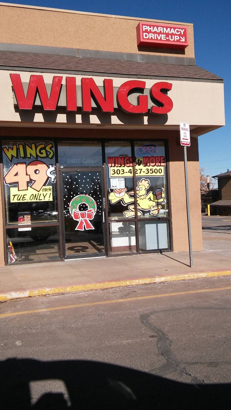 Wings & More | restaurant | 1407 W 84th Ave, Denver, CO 80260, USA | 3034273500 OR +1 303-427-3500