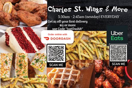 Charles st. Wings & more | restaurant | 2106 Short Path Ct, Spring, TX 77373, USA | 3462970016 OR +1 346-297-0016