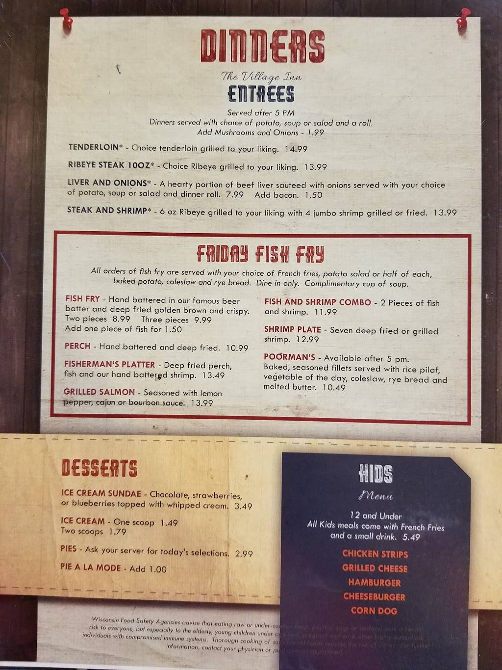 Village Inn | restaurant | 304 Main St, Marathon City, WI 54448, USA | 7154432000 OR +1 715-443-2000