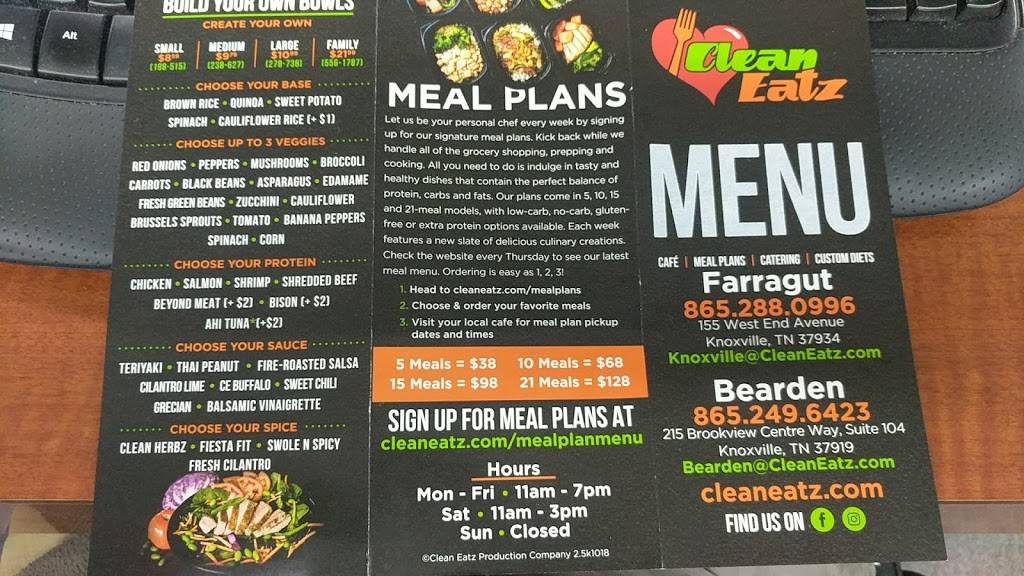 Clean Eatz Bearden | restaurant | 215 Brookview Centre Way Suite 104, Knoxville, TN 37919, USA | 8652496423 OR +1 865-249-6423
