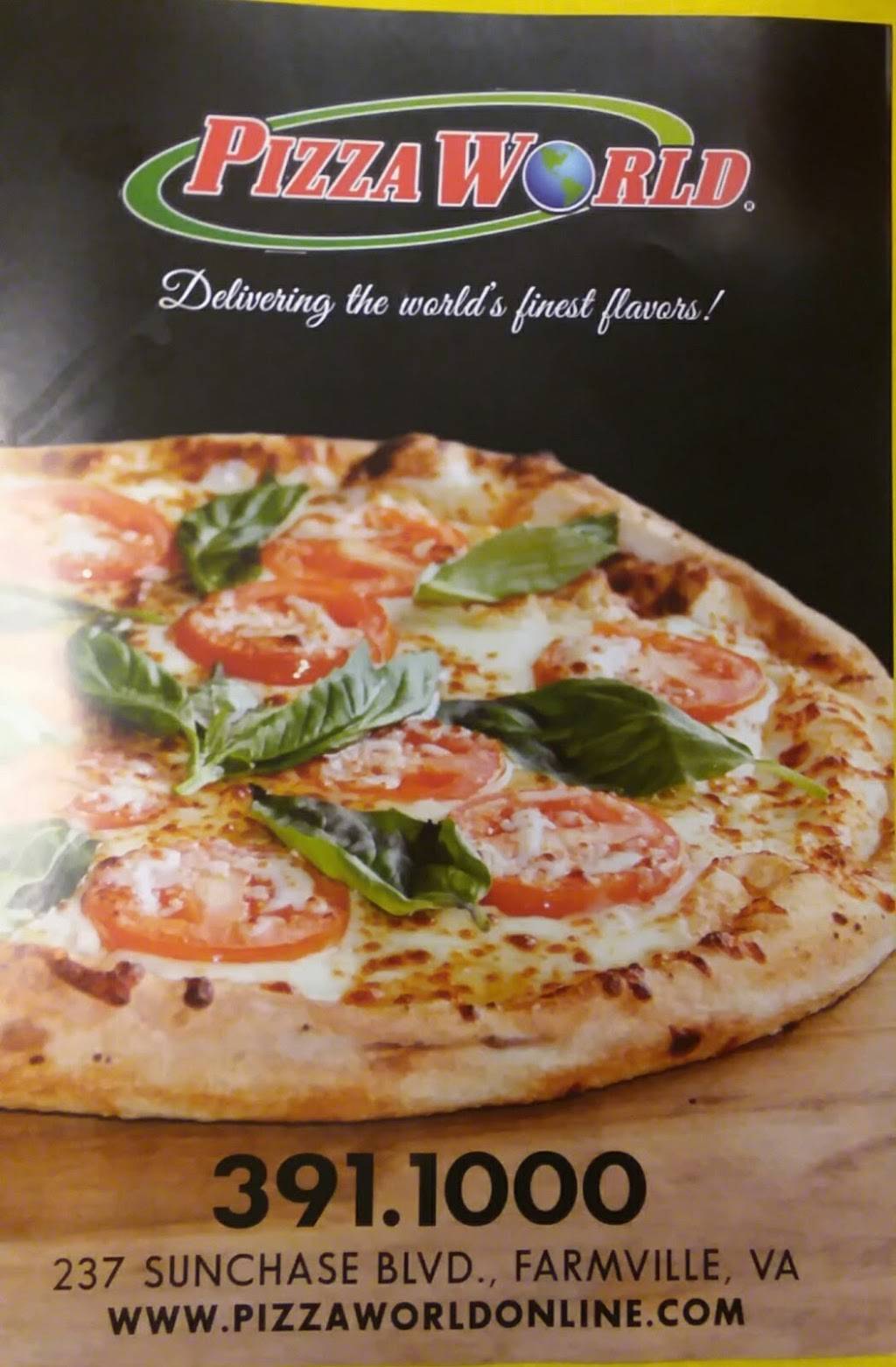 Pizza World Farmville | restaurant | 237 Sunchase Blvd, Farmville, VA 23901, USA | 4343911000 OR +1 434-391-1000
