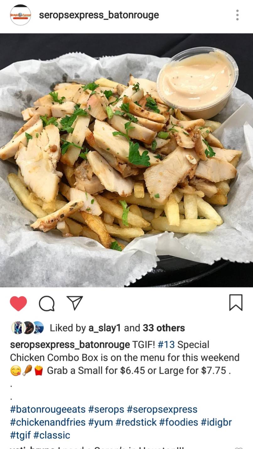 Serops Express Main St - Downtown | restaurant | 535 Main St, Baton Rouge, LA 70801, USA | 2253381211 OR +1 225-338-1211