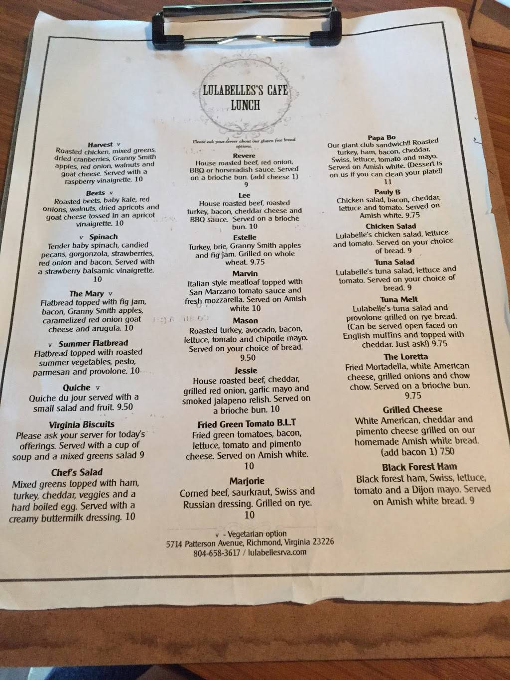 Lulabelles Cafe | restaurant | 2012 Staples Mill Rd, Richmond, VA 23230, USA | 8046583617 OR +1 804-658-3617