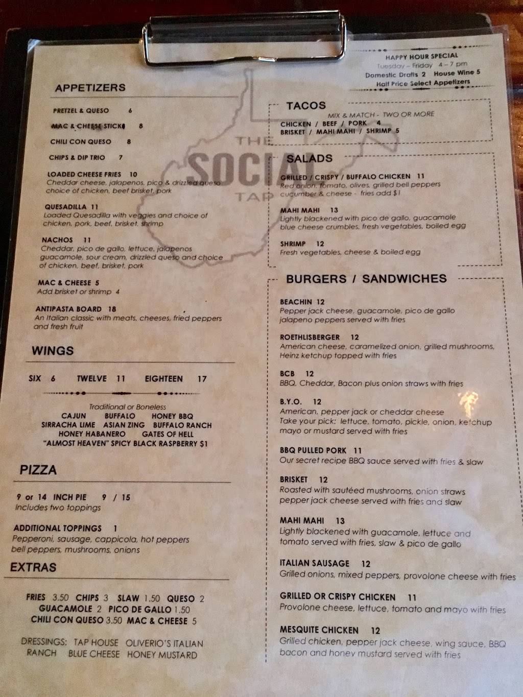 The Social Tap | restaurant | 2036 Anmoore Rd, Bridgeport, WV 26330, USA | 3048489218 OR +1 304-848-9218