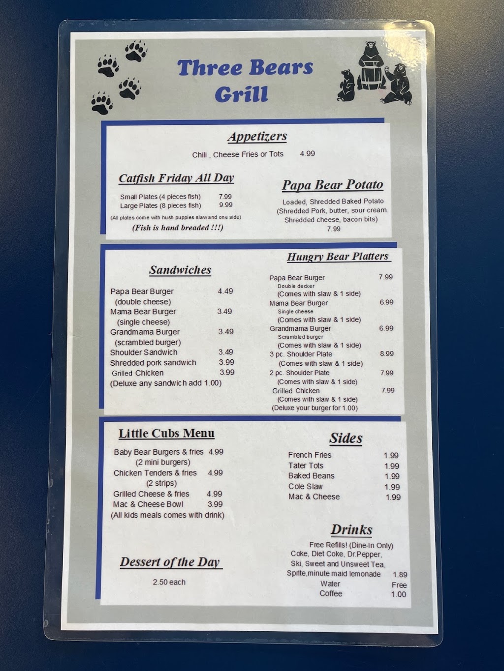 Three Bears Grill | restaurant | 409 S Dixie Hwy, Cave City, KY 42127, USA | 2707732327 OR +1 270-773-2327