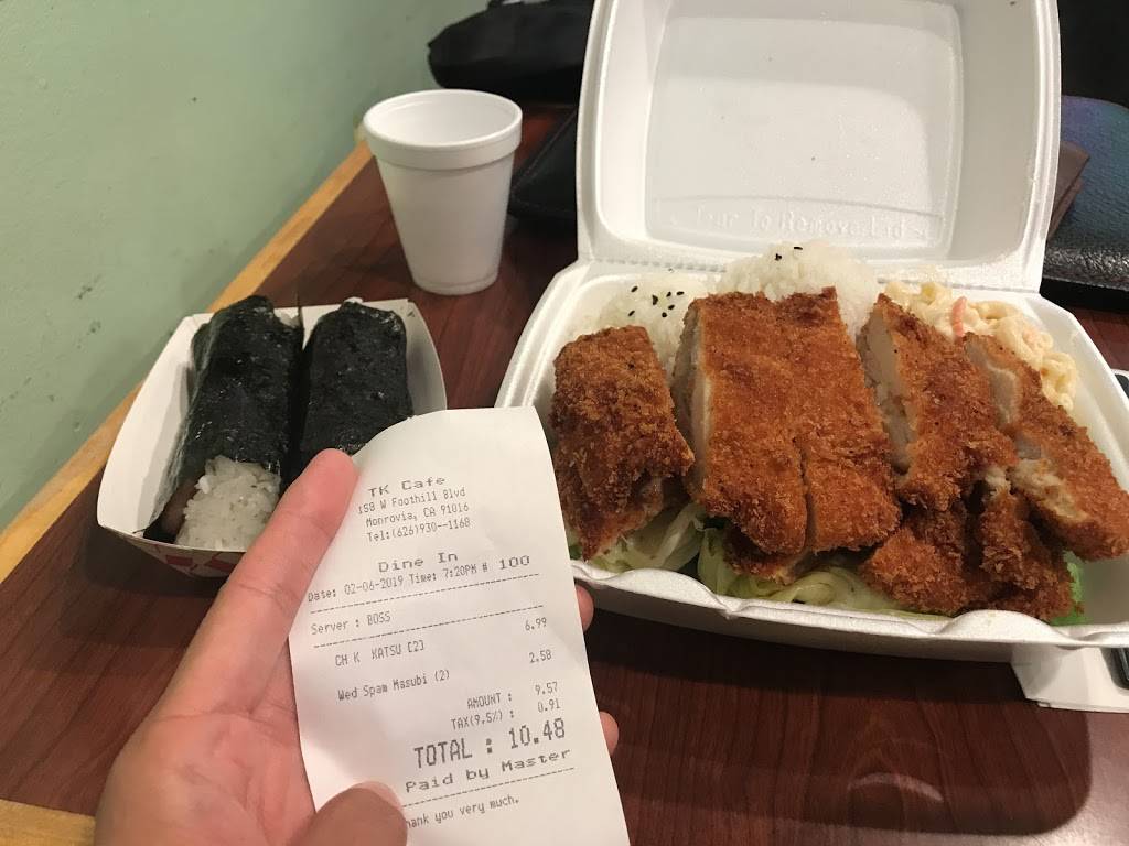 TK Cafe & Hawaiian BBQ | cafe | 158 W Foothill Blvd, Monrovia, CA 91016, USA | 6269301168 OR +1 626-930-1168