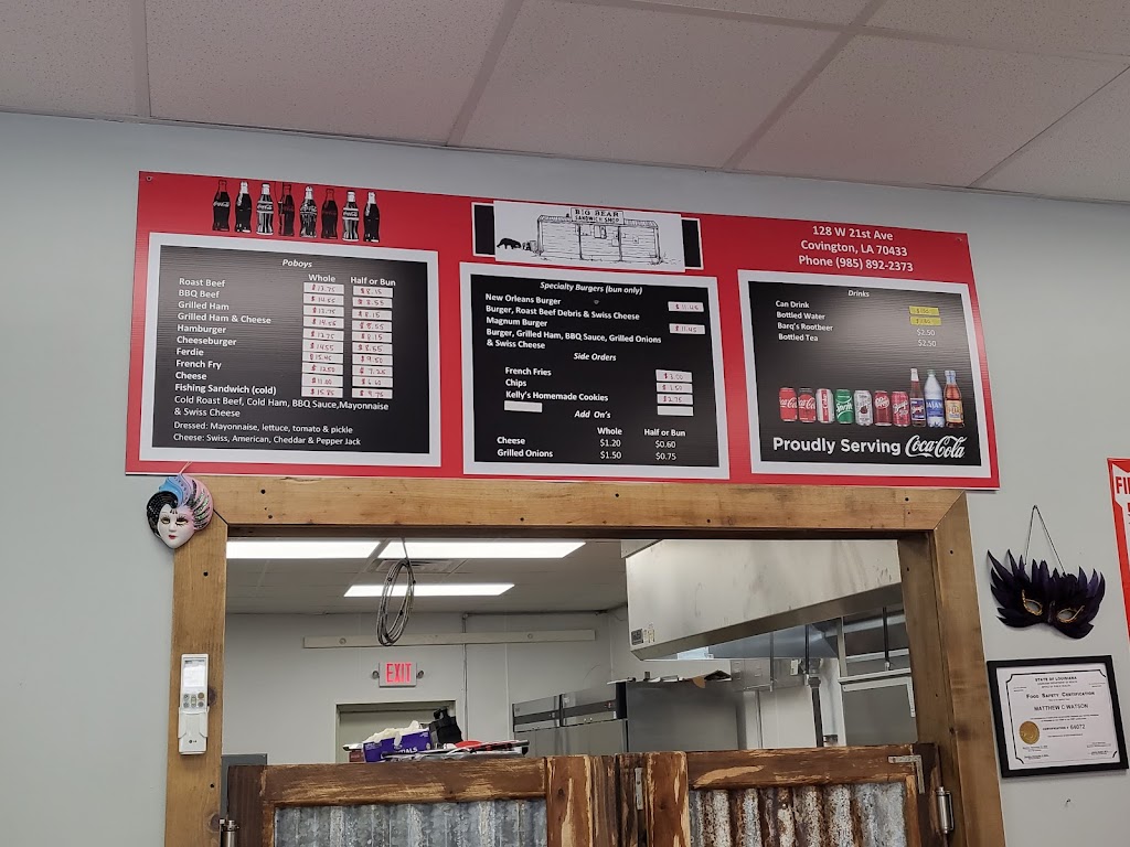 Big Bear Po Boys | restaurant | 2010 America St, Mandeville, LA 70448, USA | 9856294001 OR +1 985-629-4001