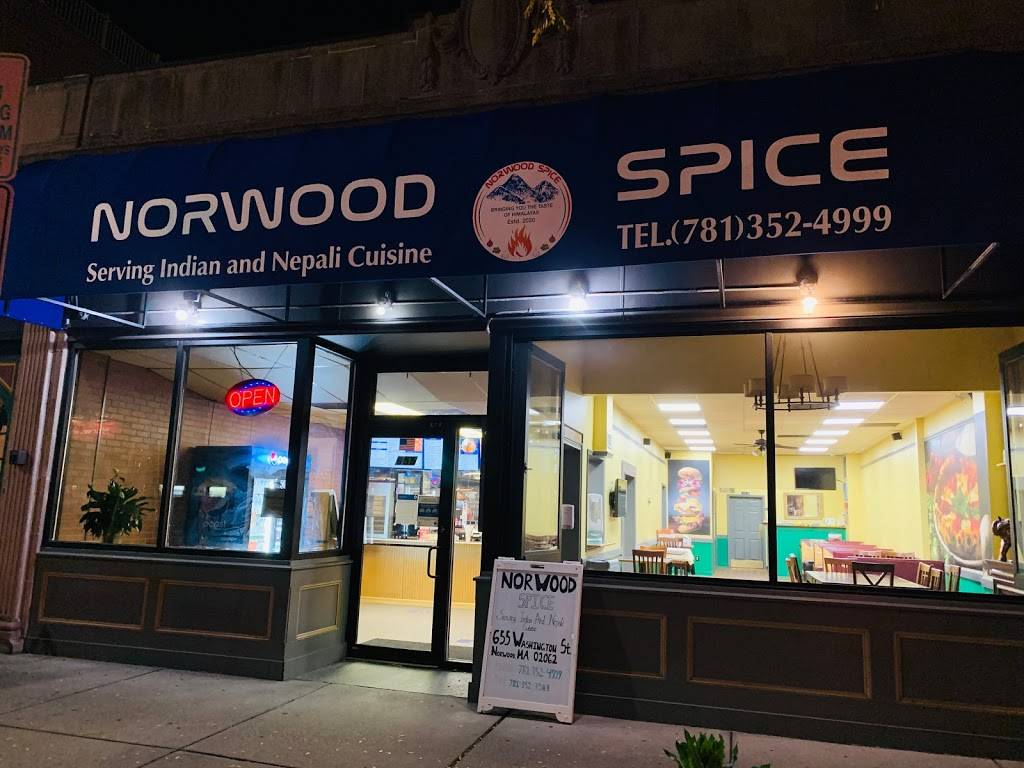 Norwood Spice | restaurant | 655 Washington St, Norwood, MA 02062, USA | 7813524999 OR +1 781-352-4999