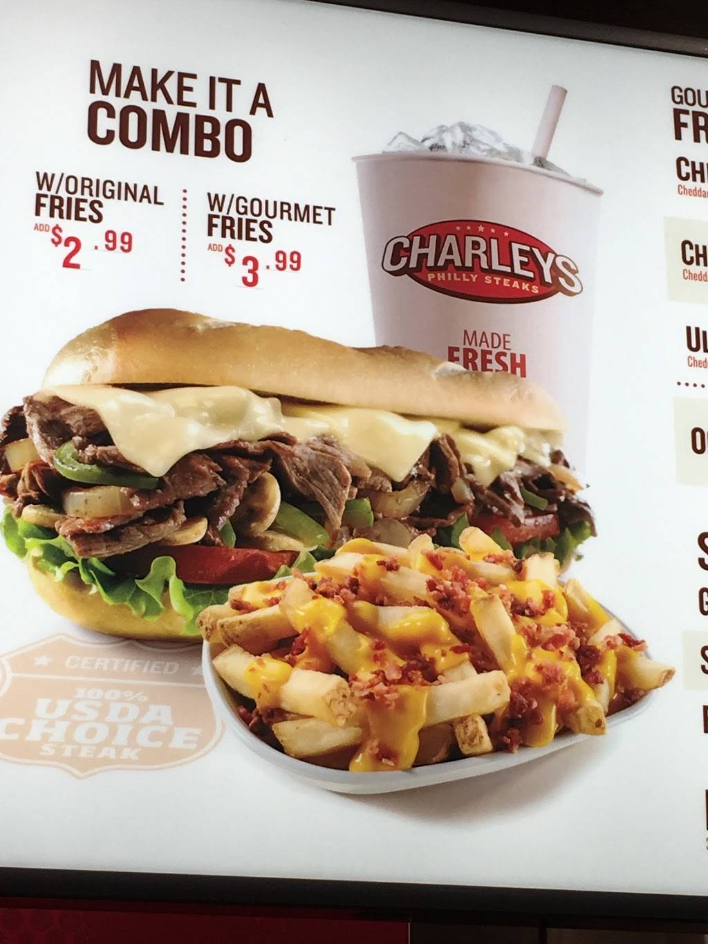 Charleys Philly Steaks | restaurant | 1455 Franklin Mills Cir, Philadelphia, PA 19154, USA | 2156370946 OR +1 215-637-0946