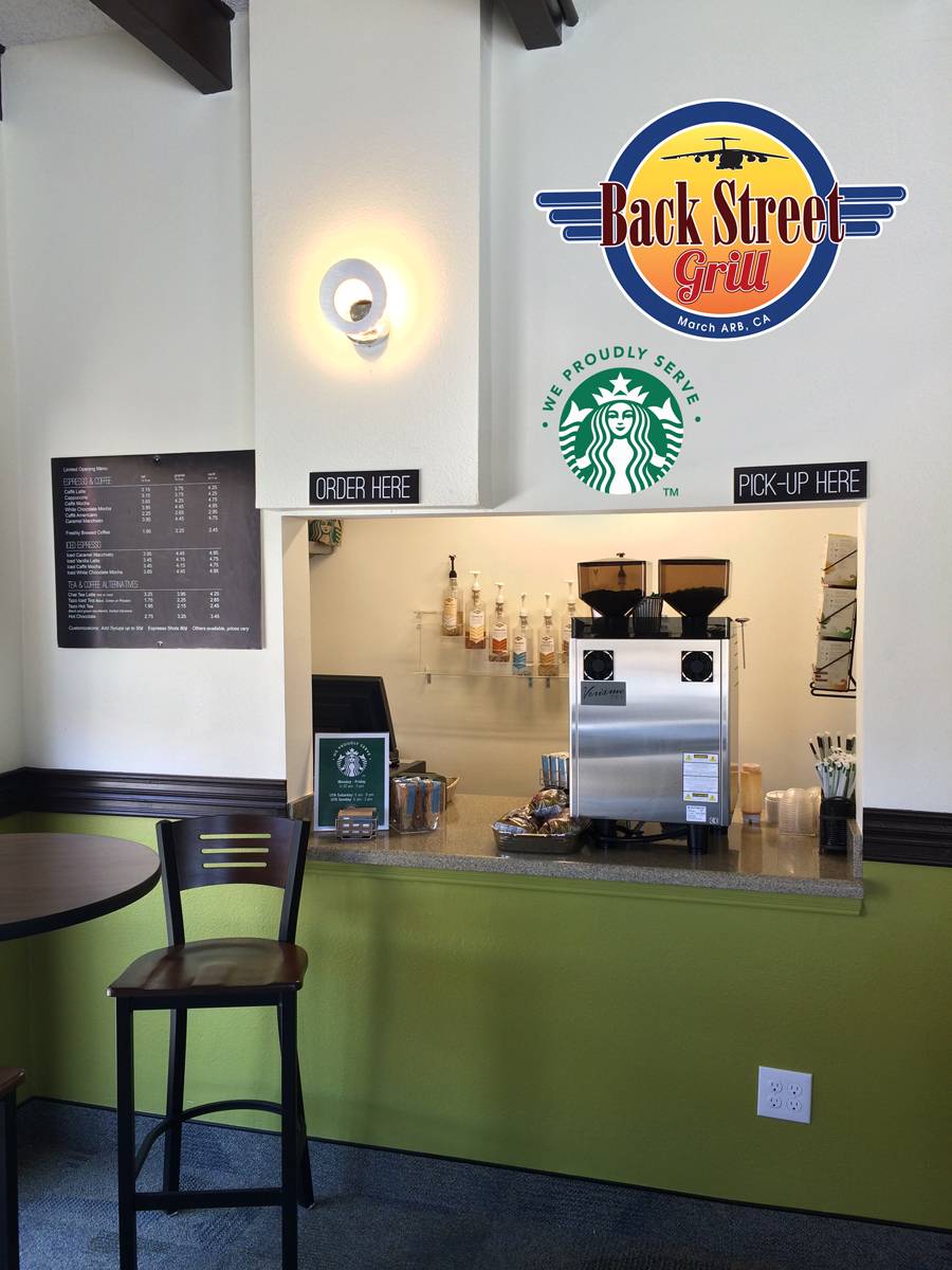 Back Street Grill | restaurant | 870 Adams Ave, Bldg 110, March Air Reserve Base, CA 92518, USA | 9516553663 OR +1 951-655-3663