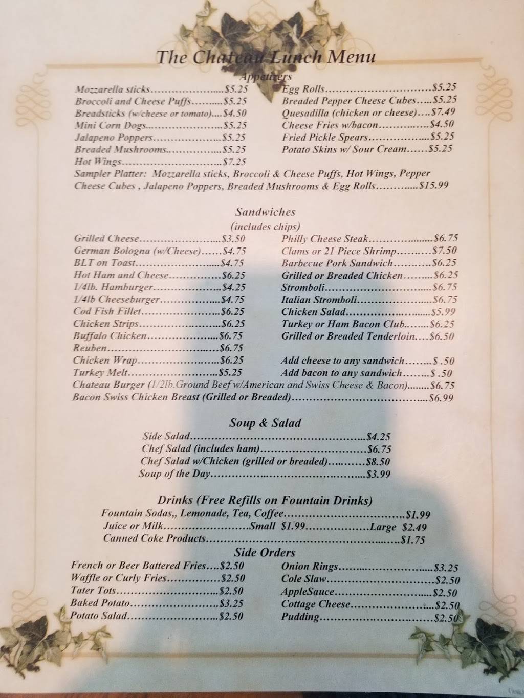 The Chateau | restaurant | 6980 IN-62, Dale, IN 47523, USA | 8129374386 OR +1 812-937-4386