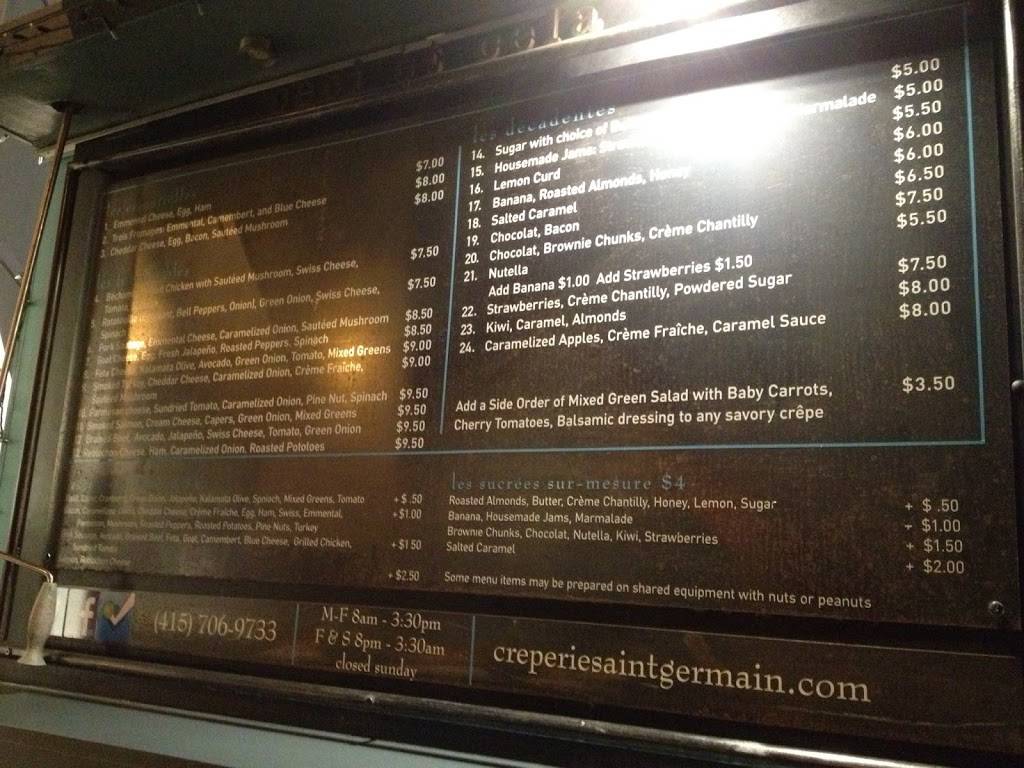 Crêperie Saint-Germain | restaurant | 222 2nd St, San Francisco, CA 94105, USA | 4157069733 OR +1 415-706-9733