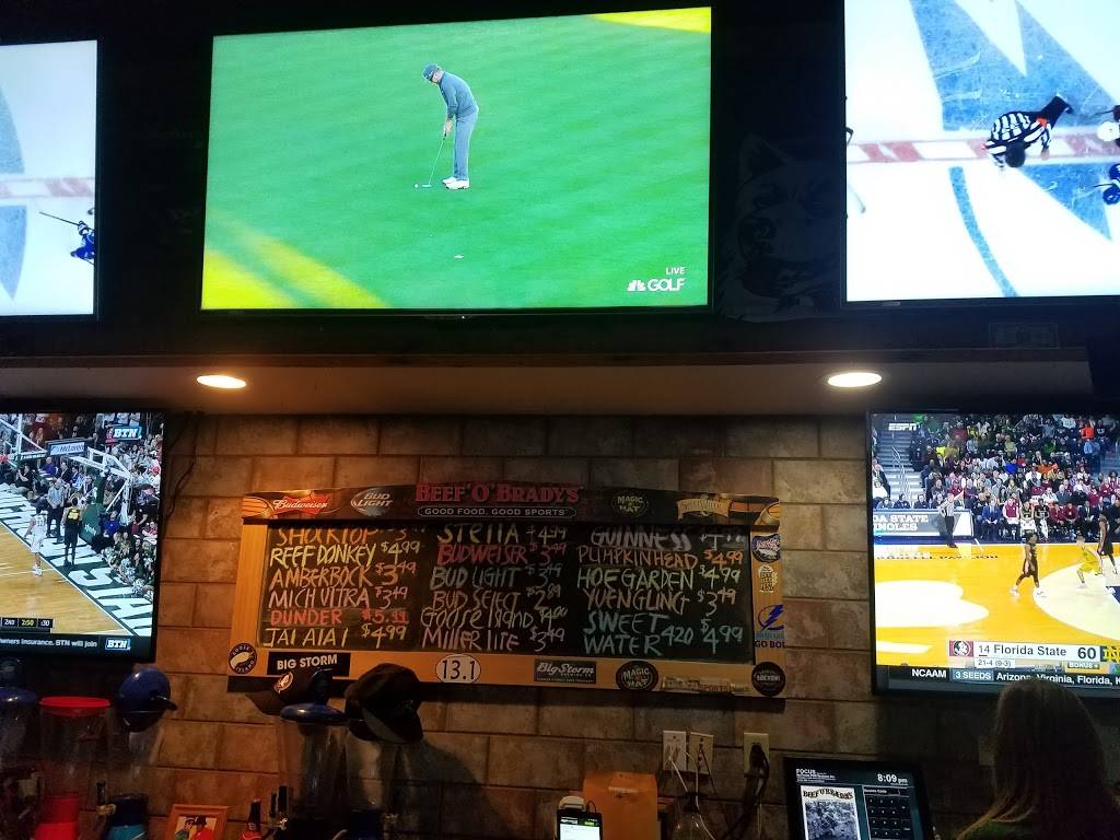 Beef O Bradys | restaurant | 15784 N Dale Mabry Hwy, Tampa, FL 33618, USA | 8139694647 OR +1 813-969-4647