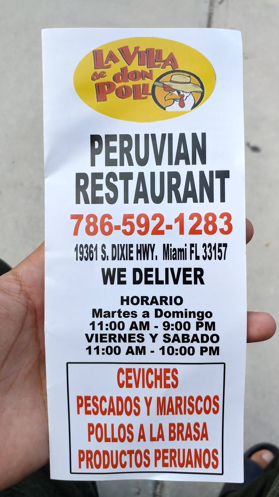 La Villa De Don Pollo | restaurant | 19361 S Dixie Hwy, Cutler Bay, FL 33157, USA | 7865921283 OR +1 786-592-1283