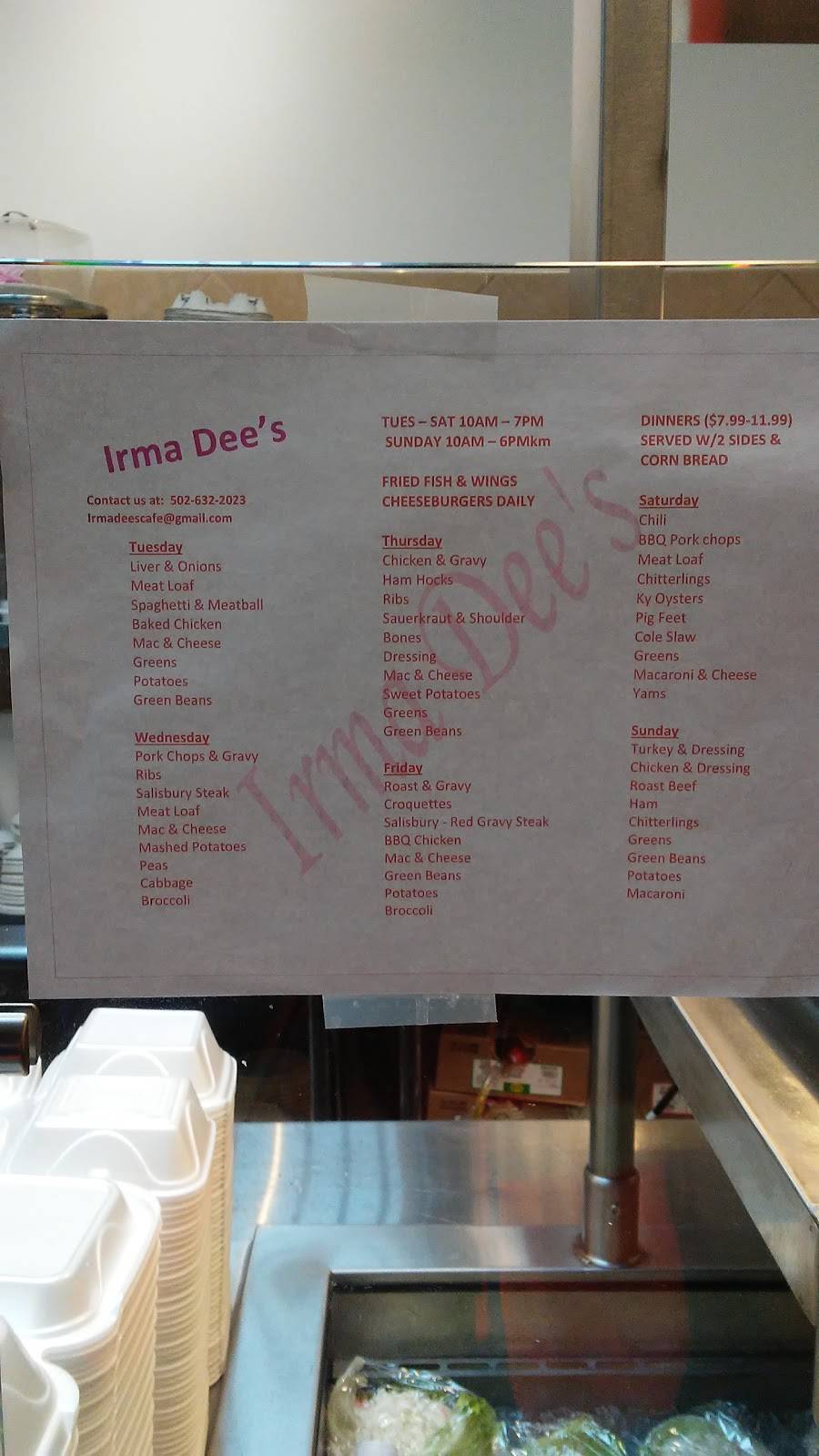 Irma Dees Restaurant | restaurant | 1213 S 28th St, Louisville, KY 40211, USA | 5024094782 OR +1 502-409-4782