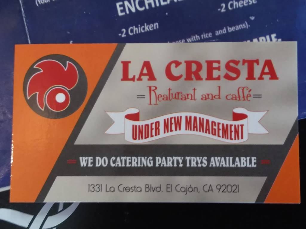 La Cresta Caffe | restaurant | Crest, CA 92021, 1331 La Cresta Blvd, El Cajon, CA 92021, USA | 6199383436 OR +1 619-938-3436