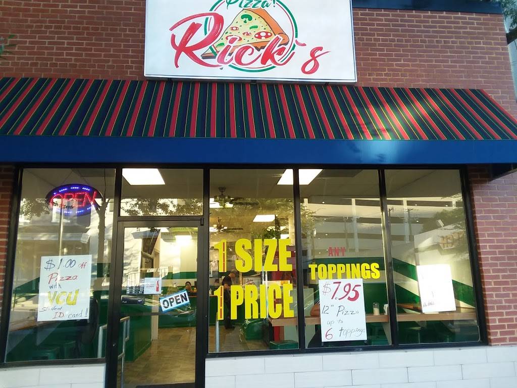Ricks Pizza | restaurant | 913 W Grace St, Richmond, VA 23220, USA | 8046583645 OR +1 804-658-3645