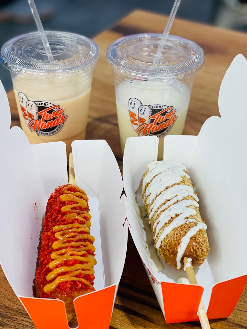 Two Hands Seoul Fresh Corn Dog | restaurant | 2625 W Pioneer Pkwy Suite 213, Grand Prairie, TX 75051, USA | 9729755096 OR +1 972-975-5096