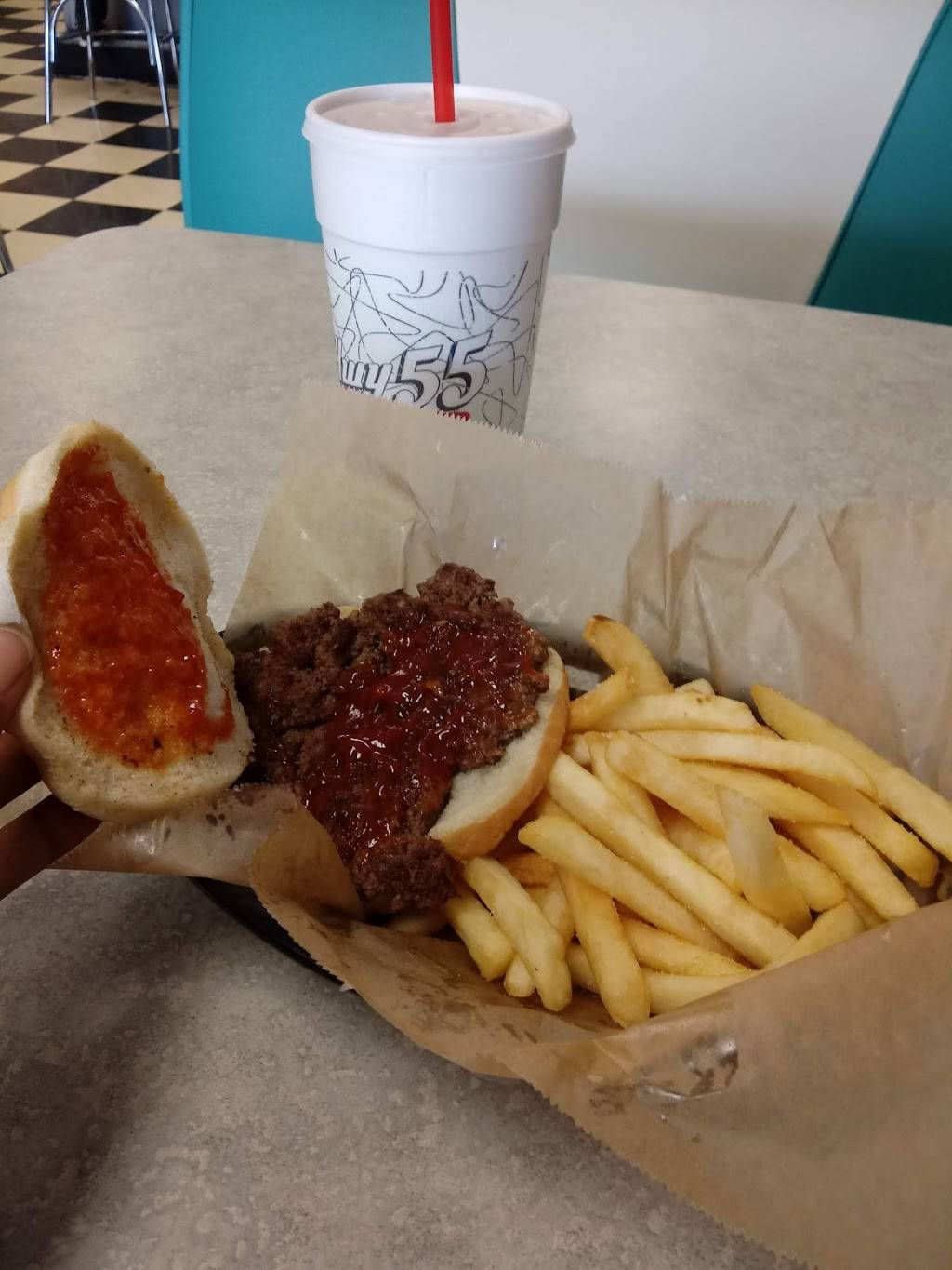 Hwy 55 Burgers Shakes & Fries | restaurant | 7435 Clinton Rd, Stedman, NC 28391, USA | 9109201089 OR +1 910-920-1089