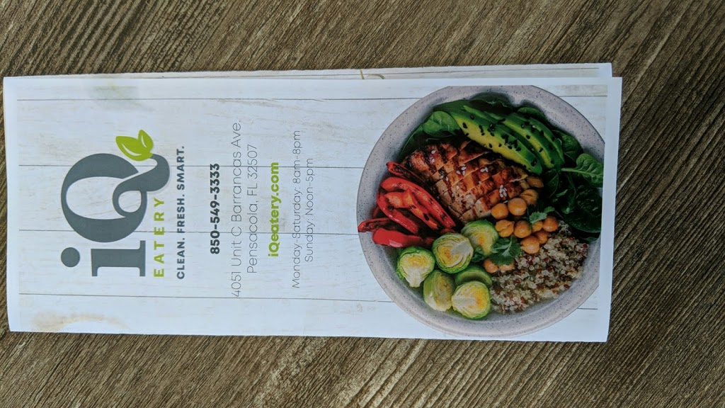 iQ Eatery | restaurant | 4051 Barrancas Ave Unit C, Pensacola, FL 32507, USA | 8505493333 OR +1 850-549-3333