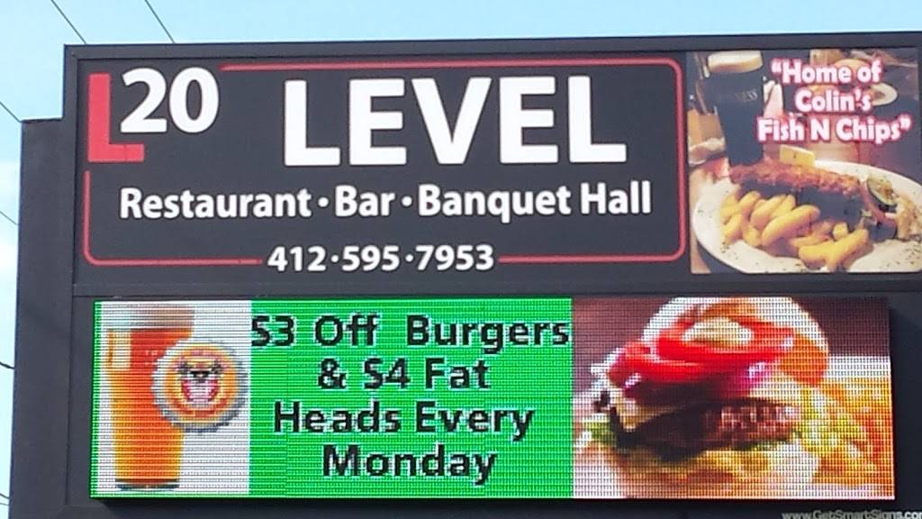 Level 20 Sports Bar Restaurant & Banquet Hall | restaurant | 1033 Paxton Dr, Bethel Park, PA 15102, USA | 4125957953 OR +1 412-595-7953