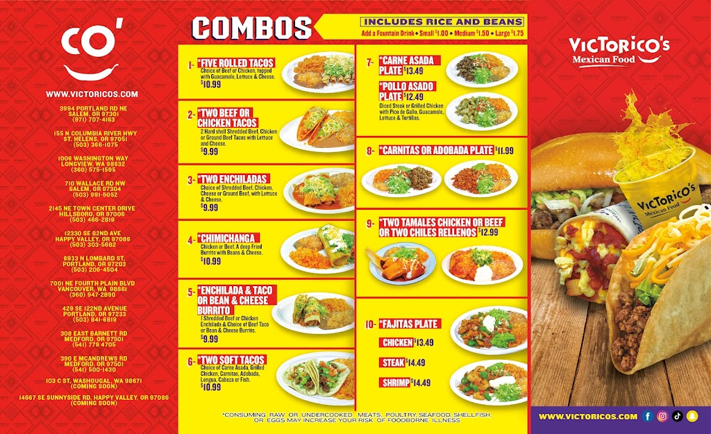 Victoricos Mexican Food - Sunnyside | restaurant | 14667 SE Sunnyside Rd, Happy Valley, OR 97086, USA | 5035636851 OR +1 503-563-6851