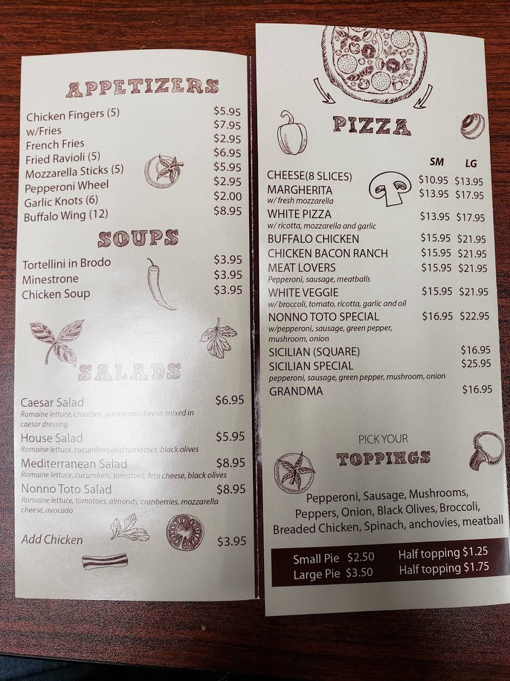 Nonno Toto Pizzeria | restaurant | 380B Franklin Ave, Franklin Square, NY 11010, USA | 5165198899 OR +1 516-519-8899