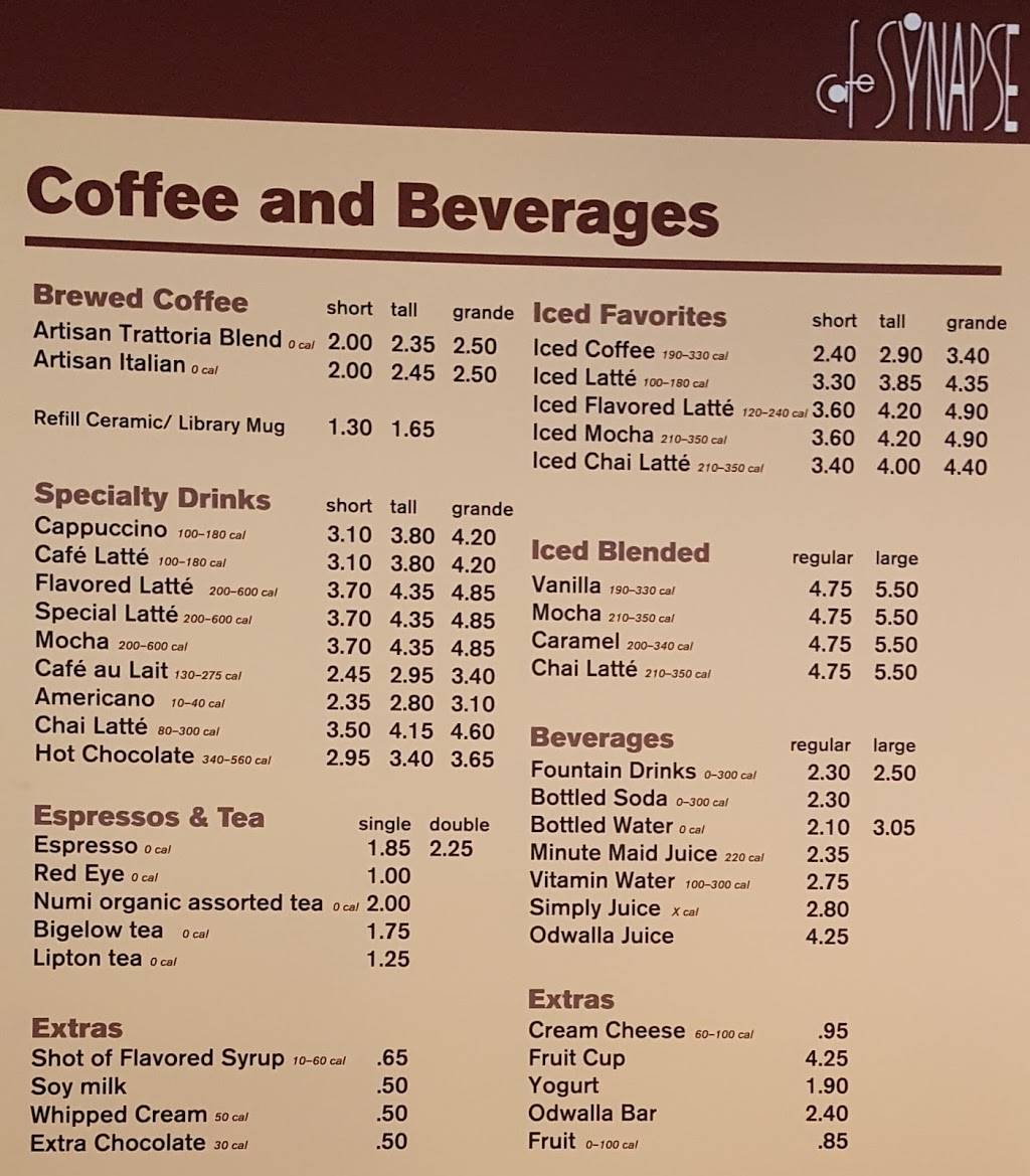 Cafe Synapse | cafe | Charles E Young Dr S, Los Angeles, CA, Los Angeles, CA 90024, USA | 3107944485 OR +1 310-794-4485
