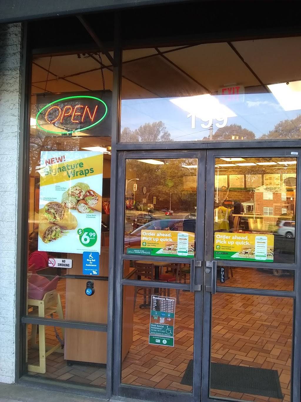 Subway | restaurant | 199 S Highland St, Memphis, TN 38111, USA | 9014584302 OR +1 901-458-4302