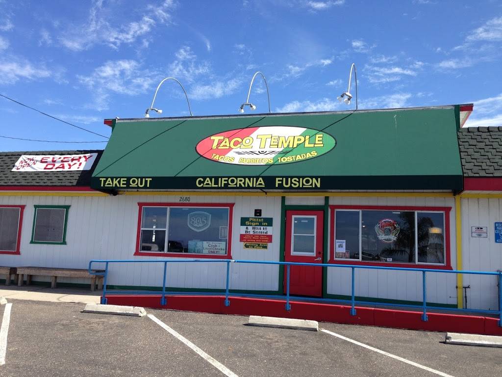 Taco Temple Morro Bay | restaurant | 2680 Main St, Morro Bay, CA 93442, USA | 8057724965 OR +1 805-772-4965